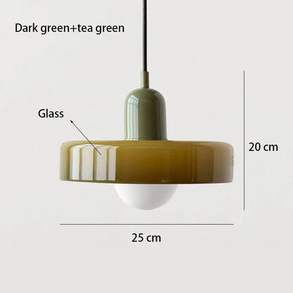 Nordic Bauhaus Glass Chandelier – Retro Dining Room Pendant Light for Living Room
