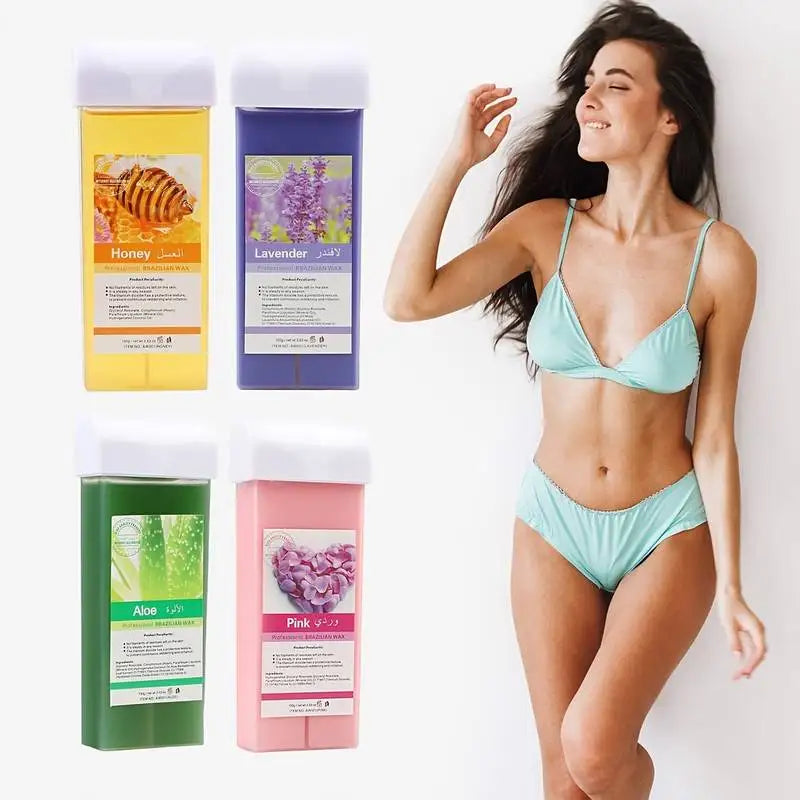 Silcy Skin wax cartridges set, 4 colors: honey yellow, lavender purple, aloe green, pink on Tampa Home & Garden Store