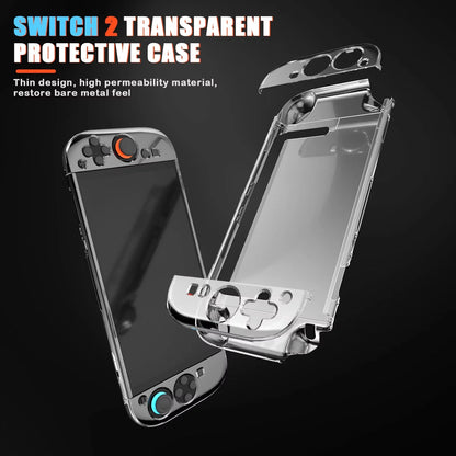 Clear hard case for Nintendo Switch 2 with shell and shockproof design by FLIPSTYLEZLLC on Tampa Home & Garden Store