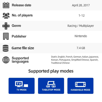 Nintendo Switch Mario Kart 8 Deluxe FLIPSTYLEZLLC, 7.4 GB, 1–12 players on Tampa Home & Garden Store