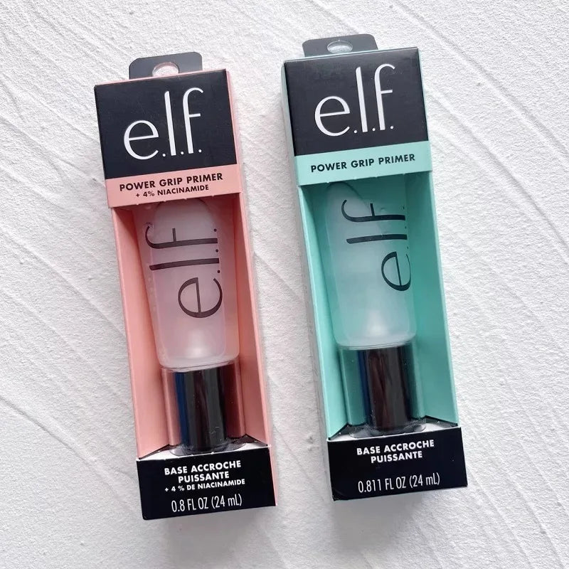 two elf Power Grip Primer boxes in pink and teal packaging with frosted tubes on Tampa Home & Garden Store
