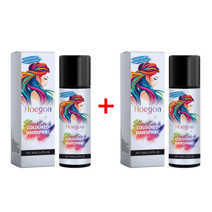 Two sets of Silcy Skin Hoegoa coloured hairspray bottles with boxes; instant temporary color spray for gray coverage, 85 ml each on Tampa Home & Garden Store