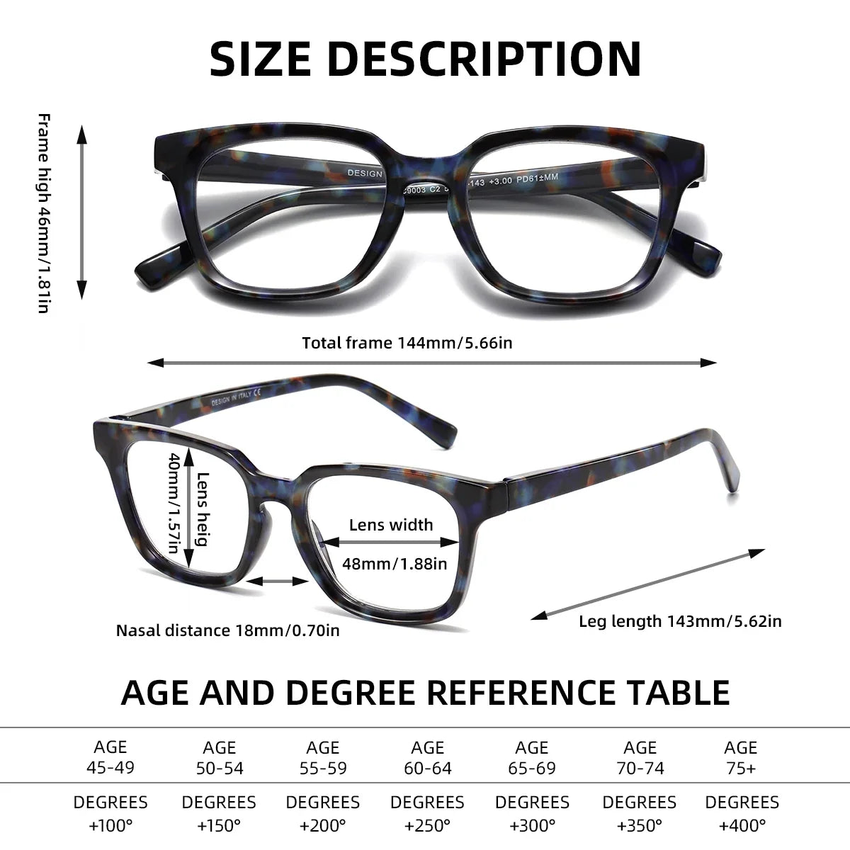 BARCUR Stevvex square reading glasses with blue light blocking clear lenses, tortoiseshell frame on Tampa Home & Garden Store