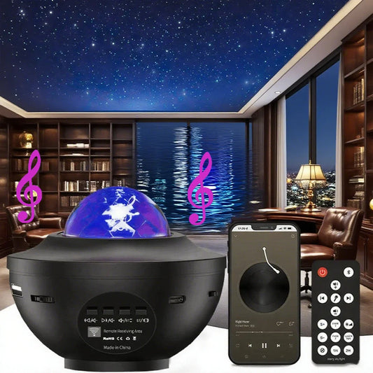 Galaxy Projector Starry Sky Night Light with Ocean Wave Music Remote USB for Kids - Tampa Home & Garden Store