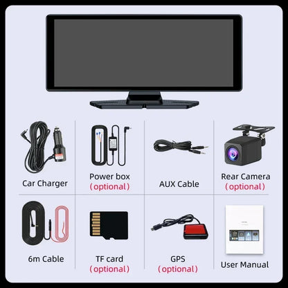10.26in Portable CarPlay Screen wireless car stereo UpTrend with car charger and AUX cable on Tampa Home & Garden Store