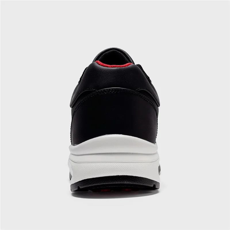 Men's golf shoes EstaliosFit - waterproof non-slip trainer, black upper, white midsole on Tampa Home & Garden Store
