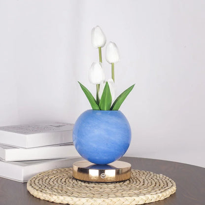 Tuliora | LED Tulip Night Light with Planet Bouquet Bedroom Ambient Decor