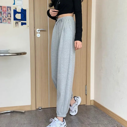 Women joggers pants oversized gray drawstring hip hop sweatpants by UpTrend Deals on Tampa Home & Garden Store
