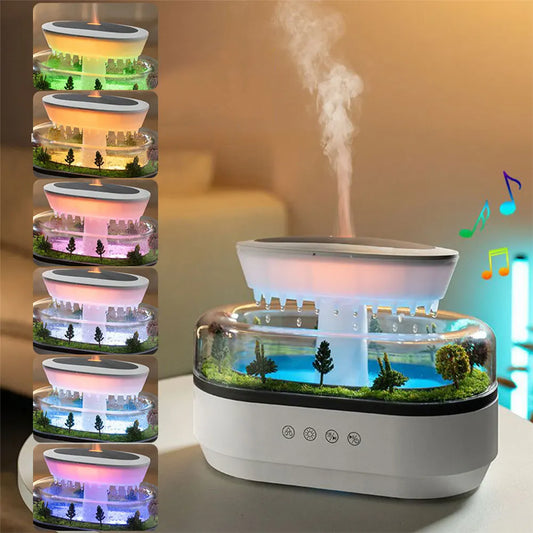 Cloud Rain Humidifier Rainfall Aromatherapy Diffuser with 7 Color Light for Home - Tampa Home & Garden Store