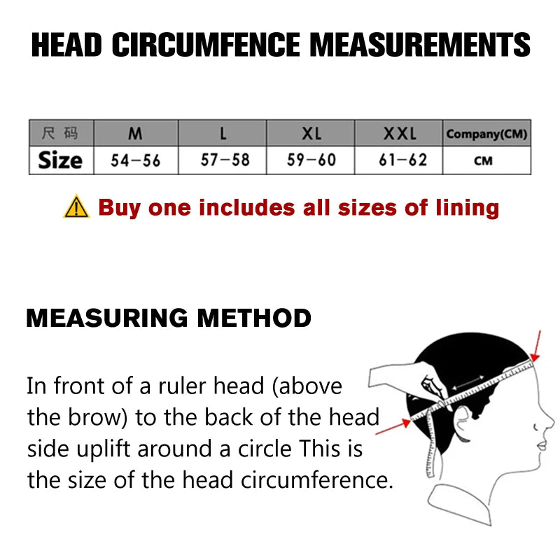 Vintage Half Motorcycle Helmet sizing chart with circumference guide (M-XXL) by BikerZoneZ on Tampa Home & Garden Store