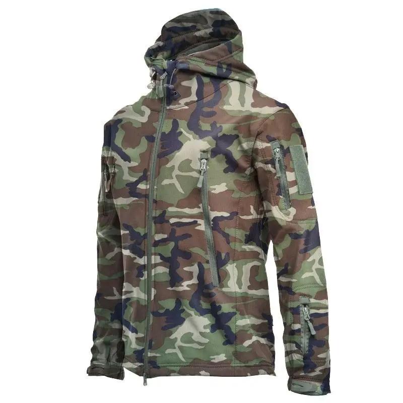 Winter Camouflage Jacket For Men Waterproof Hood