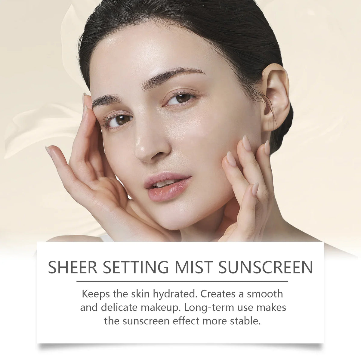 SPF 50+ makeup setting spray for oil control and sun protection on dewy natural skin Silcy Skin on Tampa Home & Garden Store