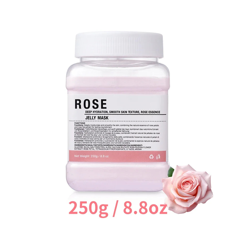 Silcy Skin Rose Jelly Mask powder jar, pink bottle with white cap, 250g gel peel-off facial mask on Tampa Home & Garden Store