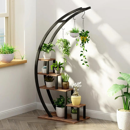 Pair Of Metal Plant Stands For Home And Patio