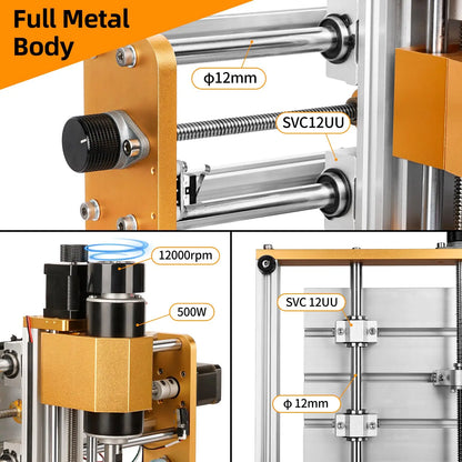 3018Pro Max CNC Router - UpTrend Deals, all-aluminum frame, 500W engraving DIY milling on Tampa Home & Garden Store