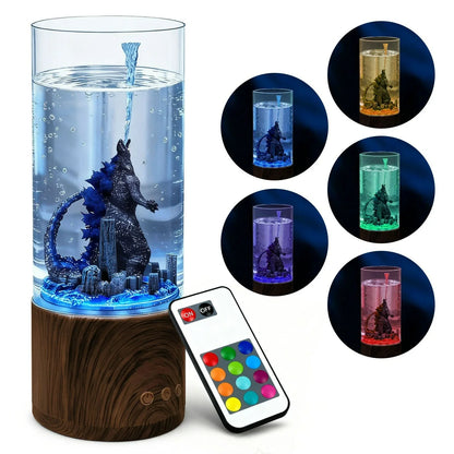 Jason Voorhees Friday 13th Water Lantern by Perfecsy with LED color options, wood base, remote on Tampa Home & Garden Store