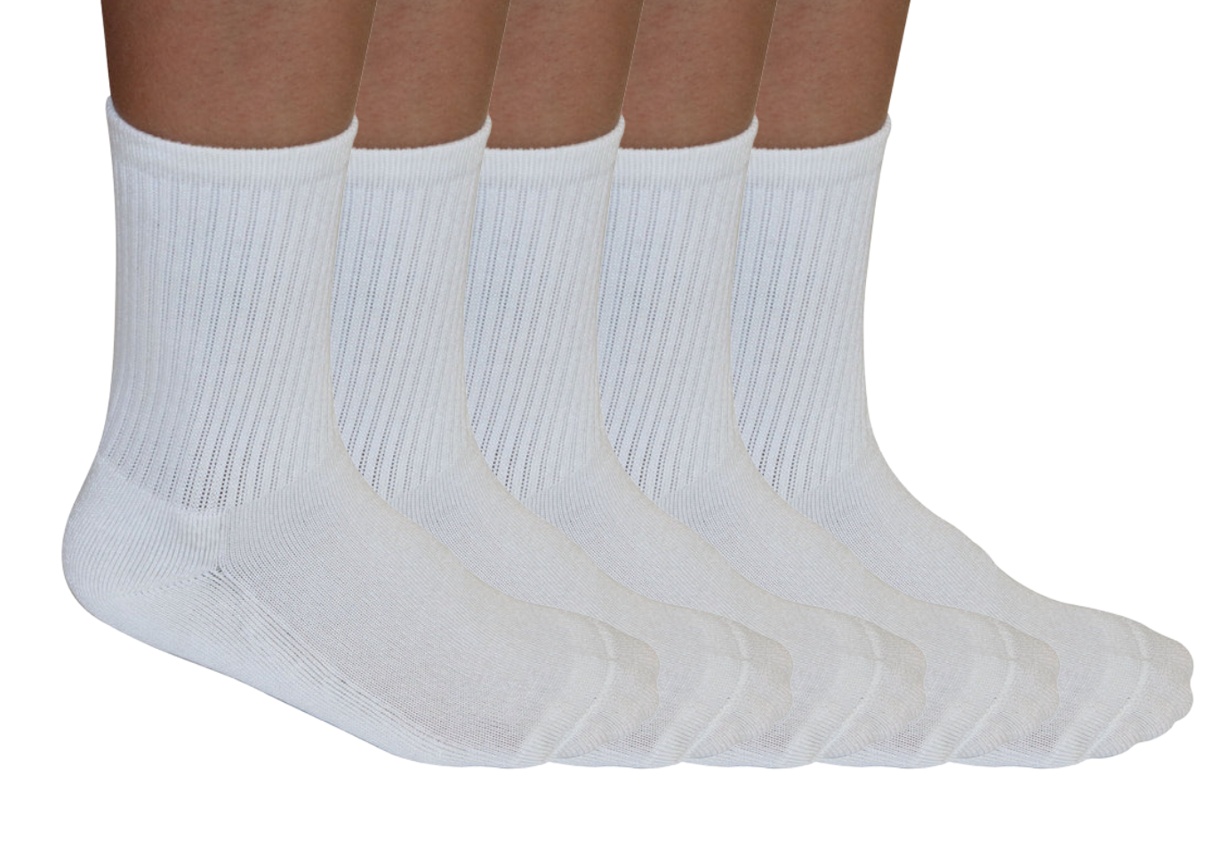 Socks 3/4 crew athletic bamboo viscose unisex white 5-pack by Spun Bamboo on Tampa Home & Garden Store