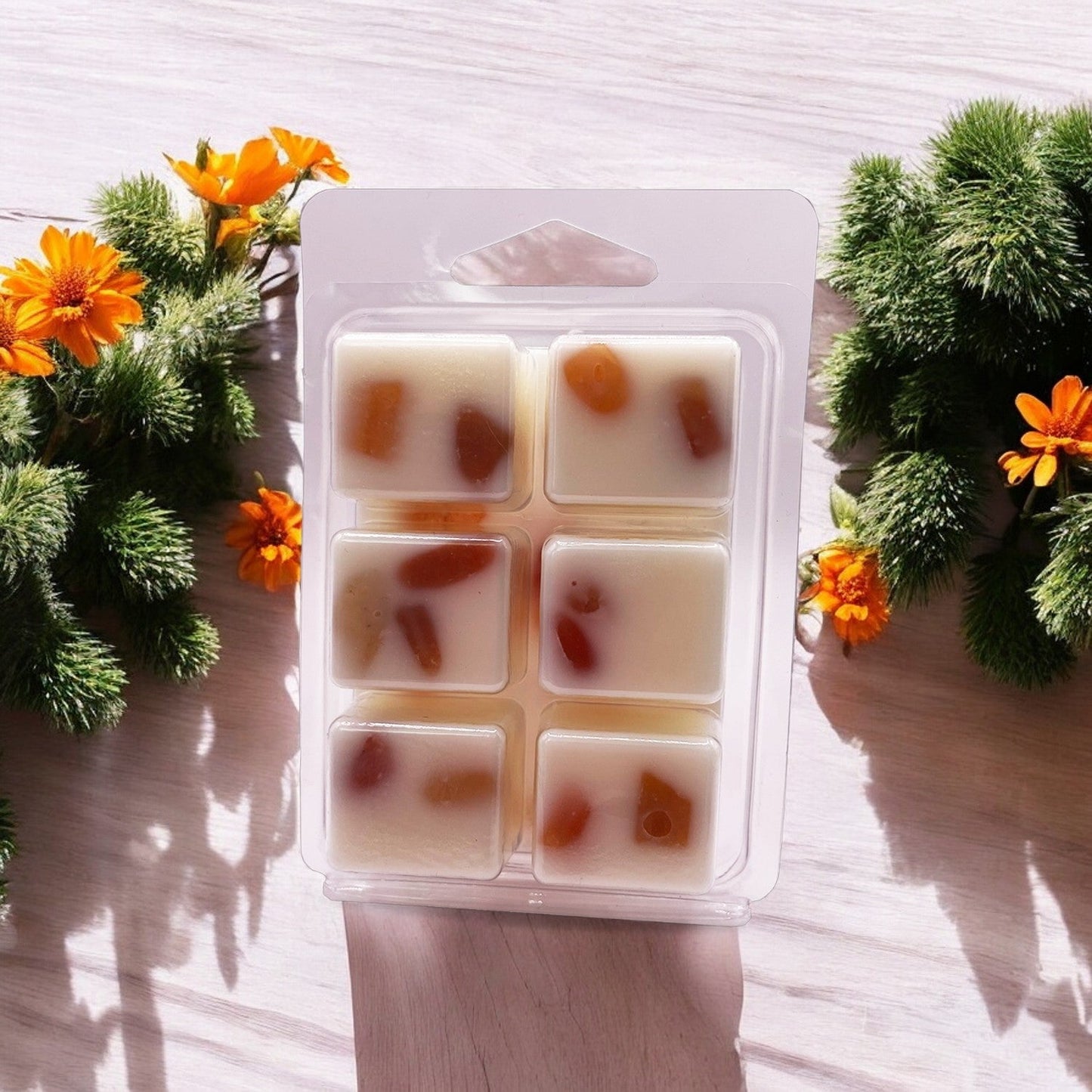 Cera de soja y coco premium mejorada con cristales para el chakra sacro