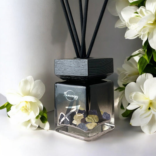 Sagittarius Zodiac Crystal-Enhanced Reed Oil Diffuser, Eternal Blooms Scent, 100ml - Tampa Home & Garden Store