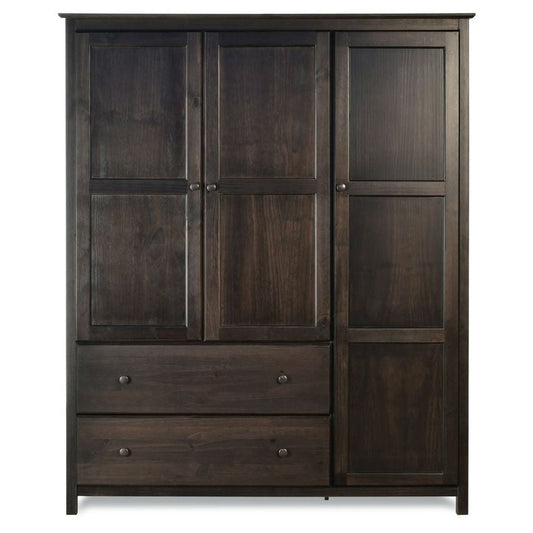 Armario Ropero para Dormitorio con Acabado de Madera de Espresso