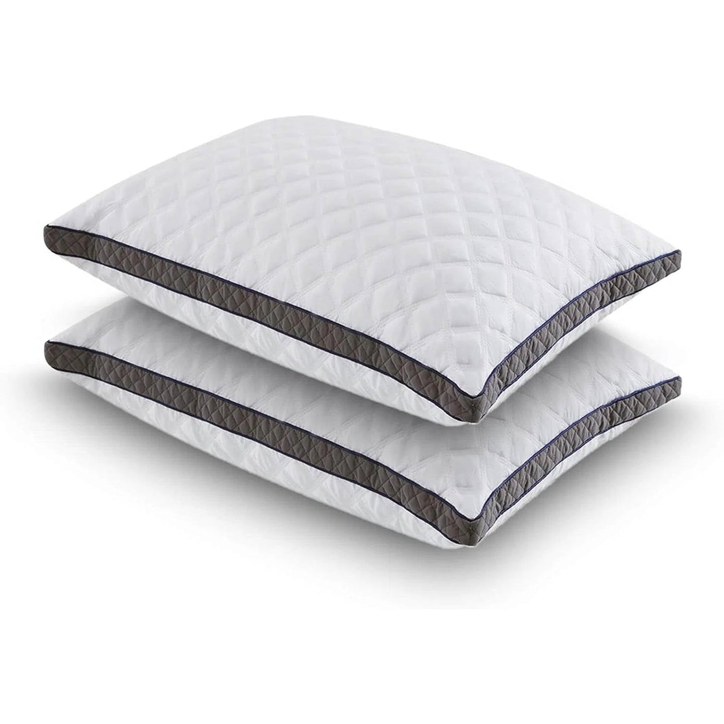 Juego de 2 almohadas de espuma viscoelástica triturada estándar con funda extraíble