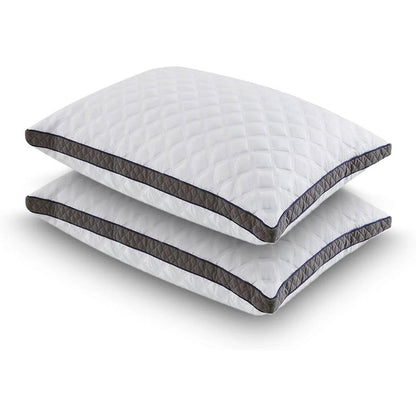 Juego de 2 almohadas de espuma viscoelástica triturada estándar con funda extraíble