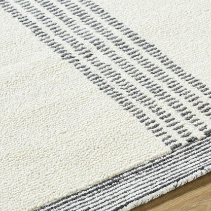 Ande Ivory Area Rug by Boutique Rugs, ivory with gray geometric pattern on Tampa Home & Garden Store
