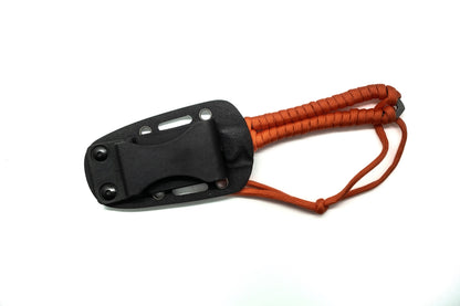 Ultralight Ridge Blade knife in black sheath with orange paracord lanyard by Ridge Belts on Tampa Home & Garden Store