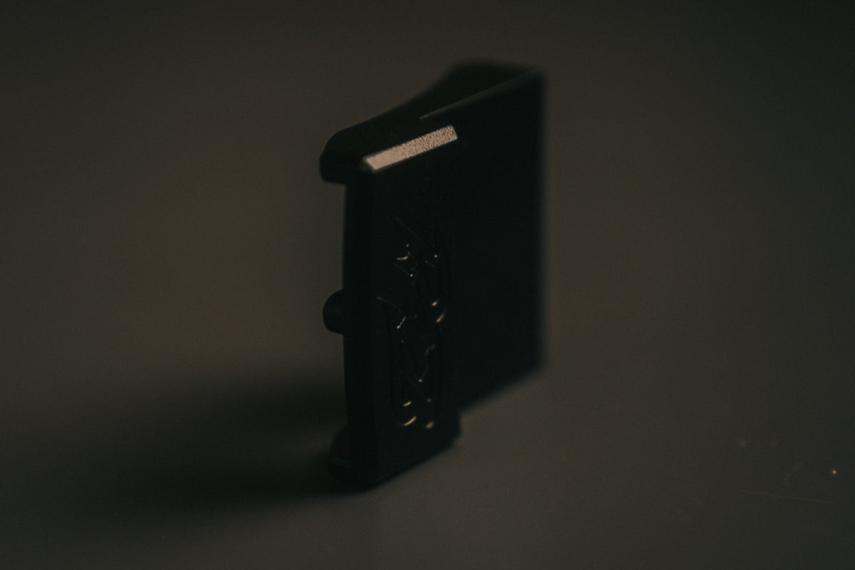 Ridge Belts MTN LITE buckle, matte black metal with silver accent tab on Tampa Home & Garden Store