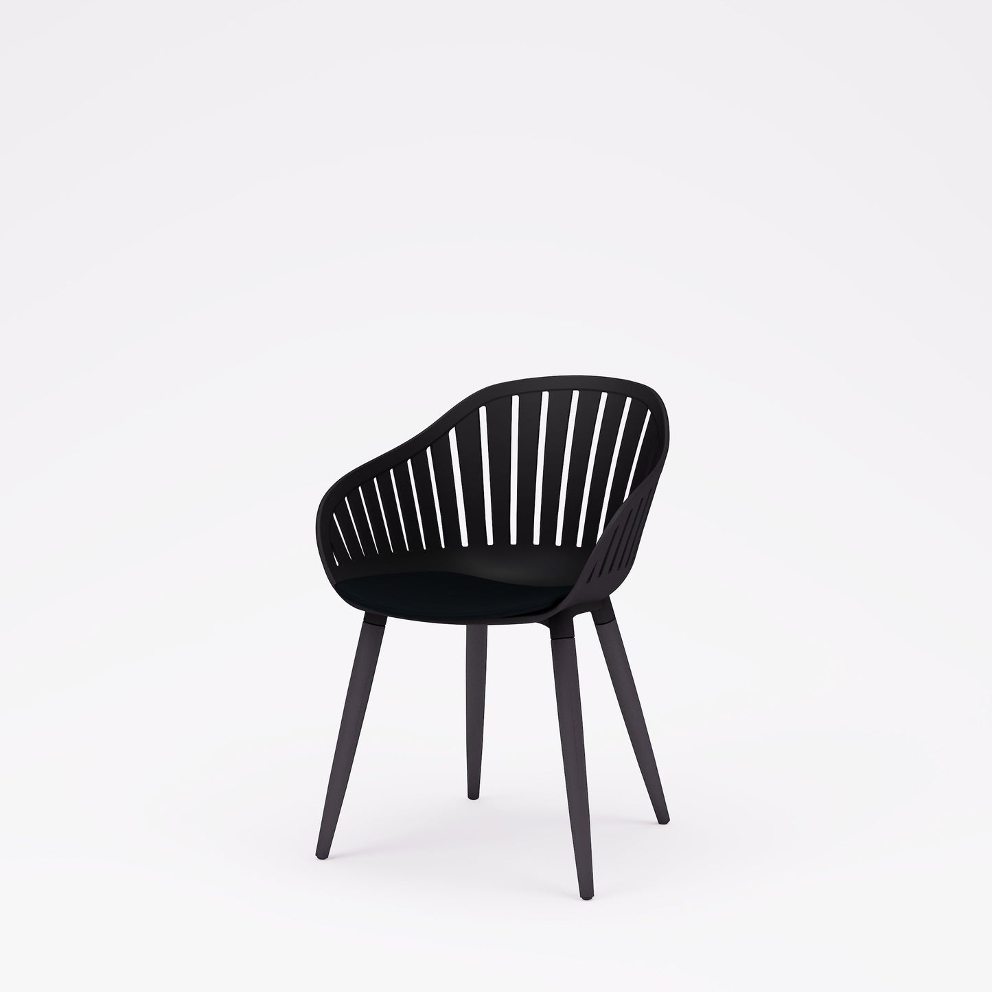 Nassau Resin and Aluminum Chairs - 4 Piece, black outdoor chairs by LifestyleGarden US on Tampa Home & Garden Store