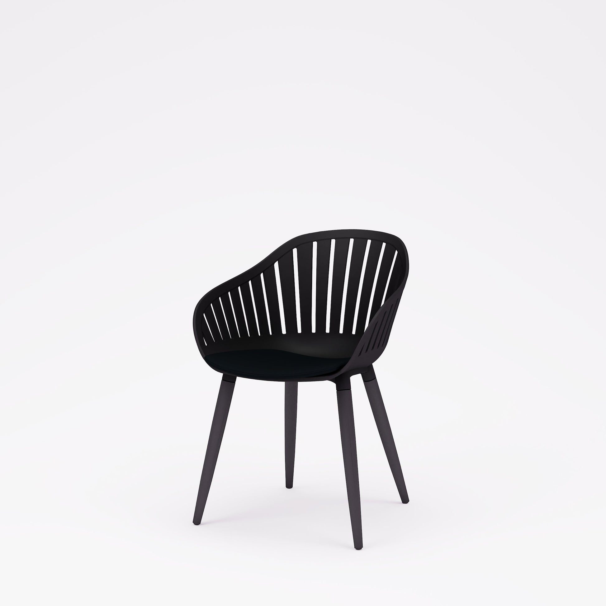 Nassau Resin and Aluminum Chairs - 4 Piece, black outdoor chairs by LifestyleGarden US on Tampa Home & Garden Store