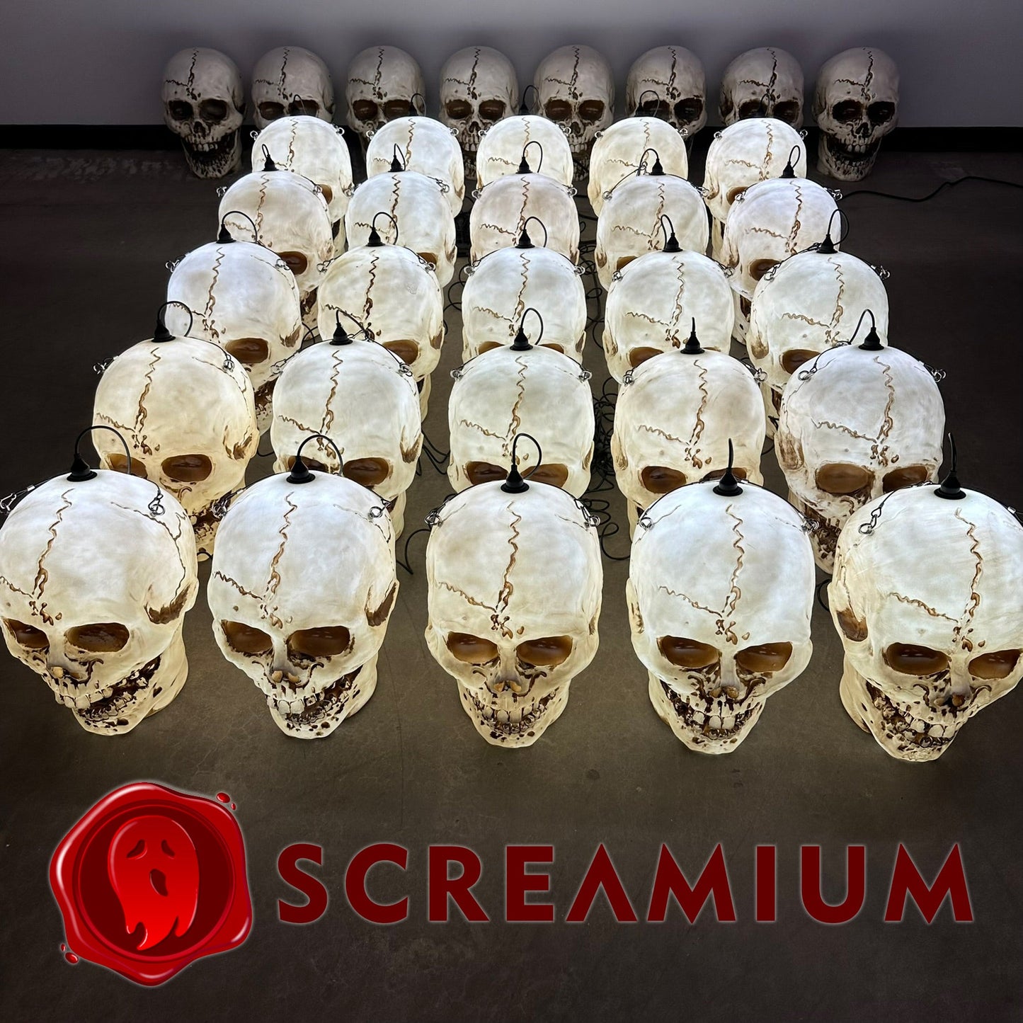 Linterna colgante gigante con calavera, utilería de 20 pulgadas de alto, impermeable, decoración de Halloween para exteriores