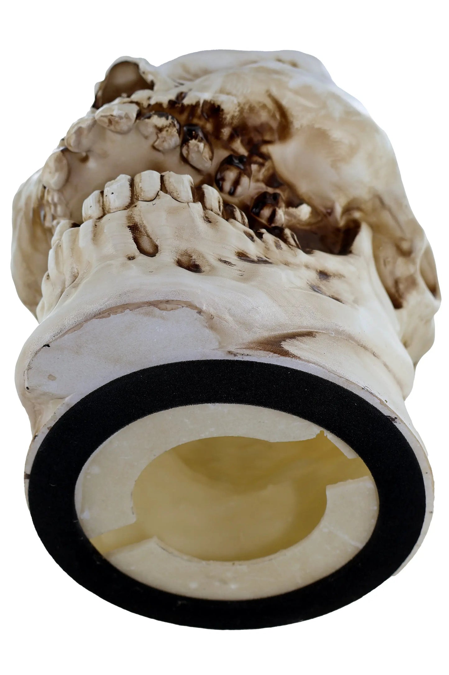 Lámpara de utilería animatrónica con forma de calavera gigante de 50 cm de altura, de poliresina resistente, decoración de Halloween