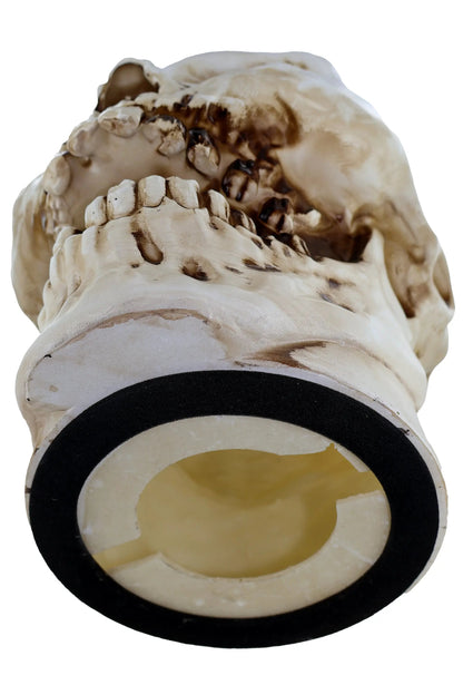 Lámpara de utilería animatrónica con forma de calavera gigante de 50 cm de altura, de poliresina resistente, decoración de Halloween