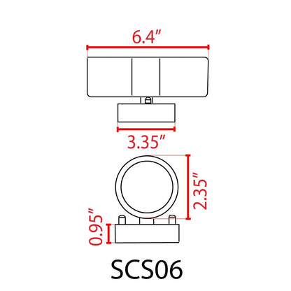 Aplique de luz LED de acero inoxidable SCS06 con forma de cilindro, de arriba a abajo, bidireccional