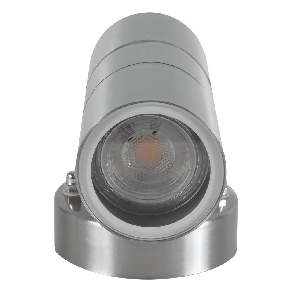 Aplique de luz LED de acero inoxidable SCS06 con forma de cilindro, de arriba a abajo, bidireccional