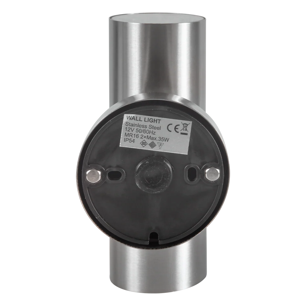 Aplique de luz LED de acero inoxidable SCS06 con forma de cilindro, de arriba a abajo, bidireccional