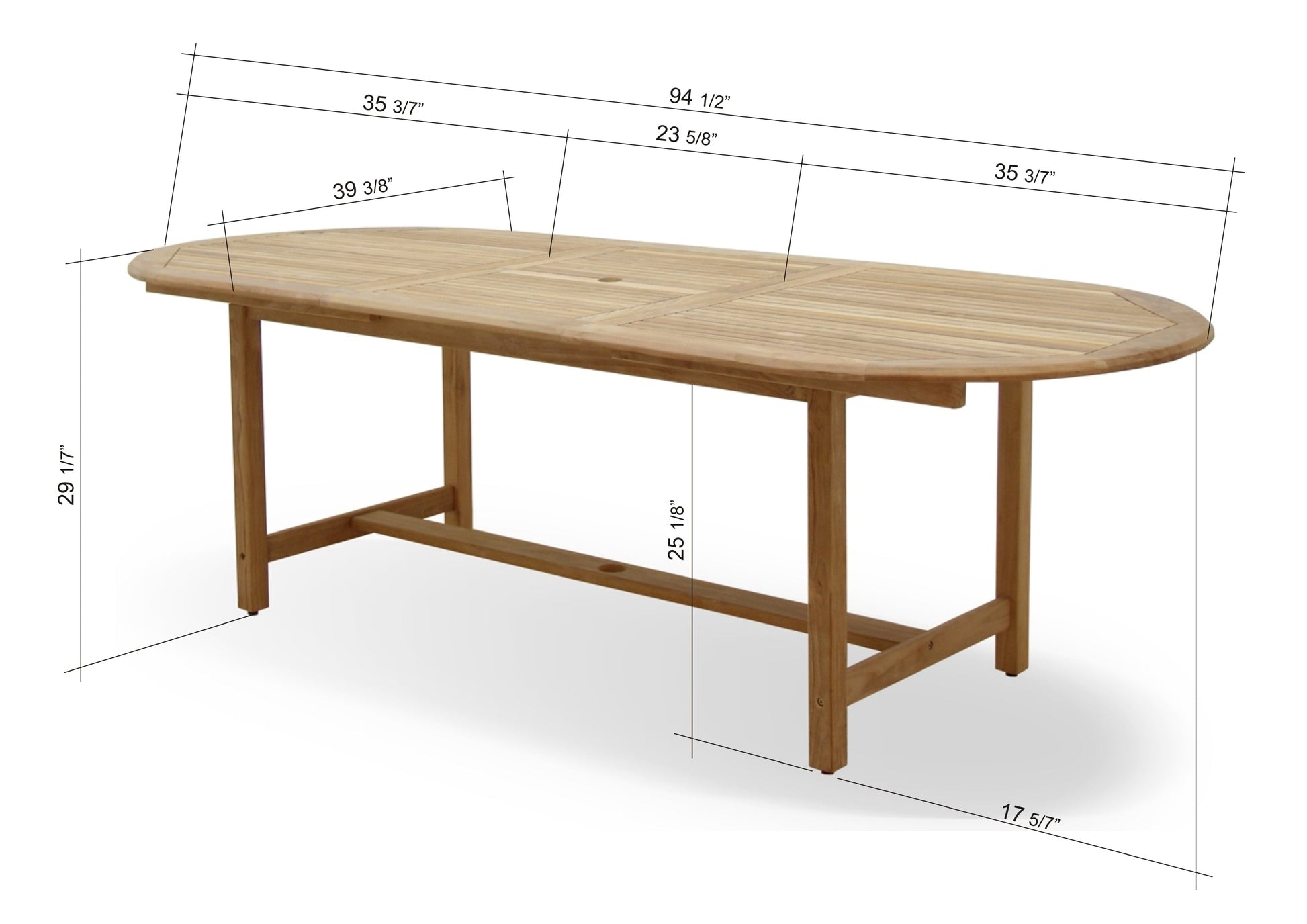 Julien FSC certified teak outdoor extendable dining table in natural finish on Tampa Home & Garden Store