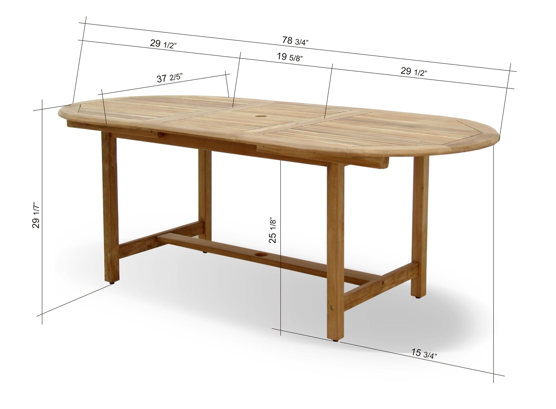 Julien FSC certified teak wood outdoor extendable patio dining table by LifestyleGarden US on Tampa Home & Garden Store