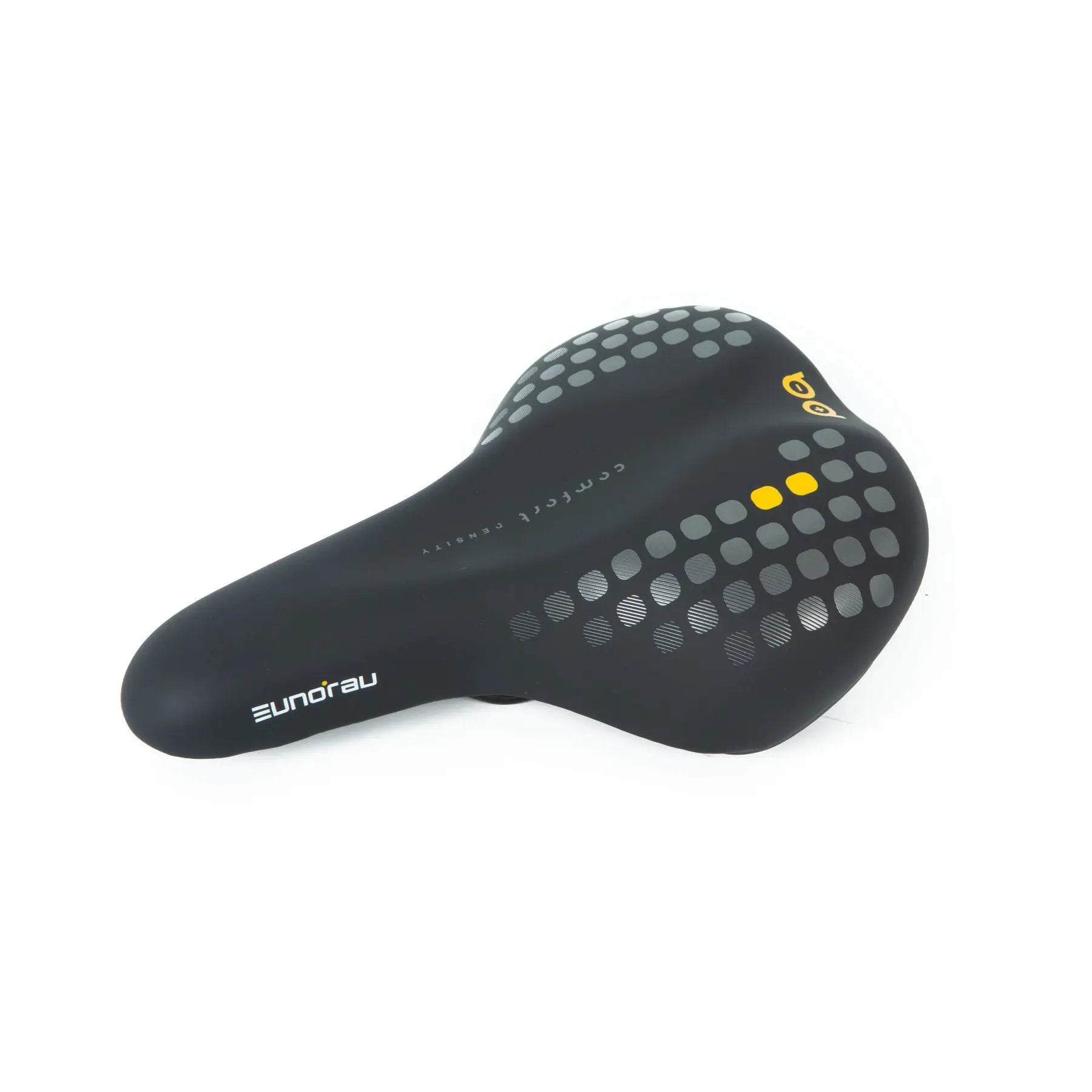 EUNORAU C7 saddle black with gray dotted pattern and subtle branding on Tampa Home & Garden Store