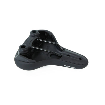 EUNORAU C7 Saddle black bicycle saddle with dual rails underside view on Tampa Home & Garden Store