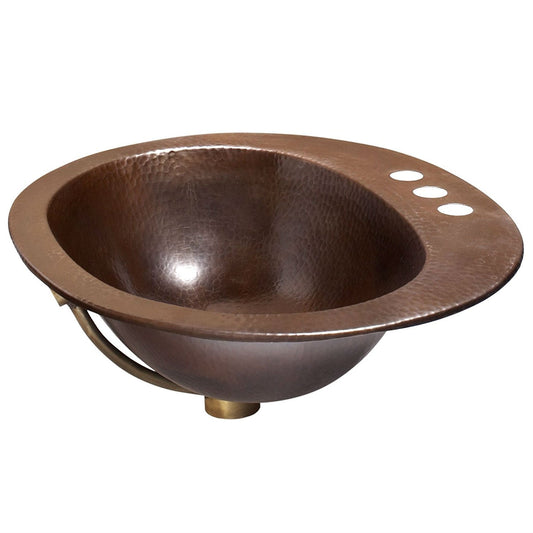 Copper Oval Bathroom Sink 20 x 16 inch - Tampa Home & Garden Store
