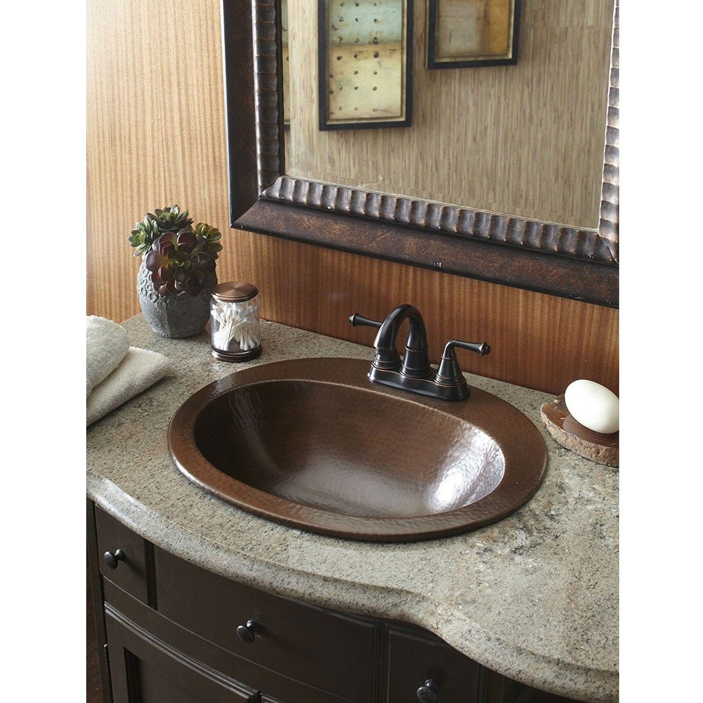 Lavabo de Cobre Ovalado 20 x 16 pulgadas