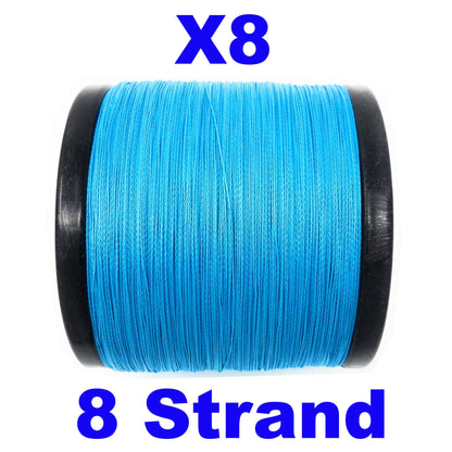 Ligne de pêche tressée Reaction Tackle X8 - Bleu marine, 8 brins