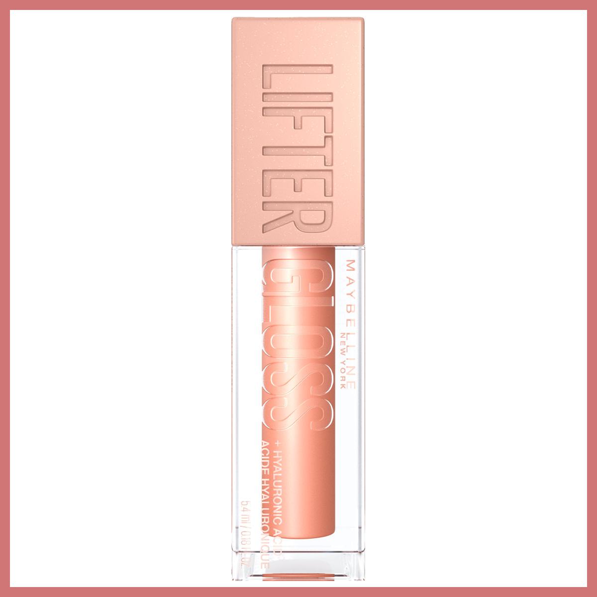 Maybelline Lifter Gloss lip gloss peach nude with hyaluronic acid; clear tube embossed LIFTER on Tampa Home & Garden Store