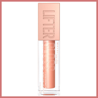 Maybelline Lifter Gloss lip gloss peach nude with hyaluronic acid; clear tube embossed LIFTER on Tampa Home & Garden Store