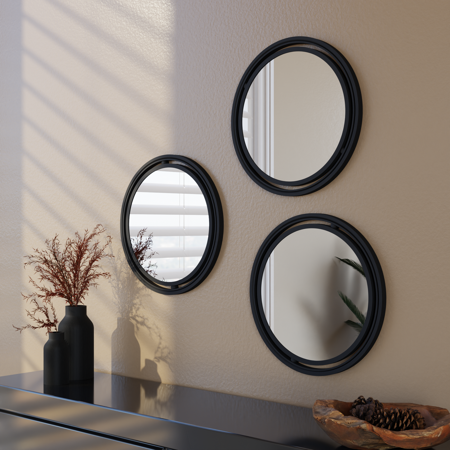 SET OF 3 GLOBE Mirror - Tampa Home & Garden Store