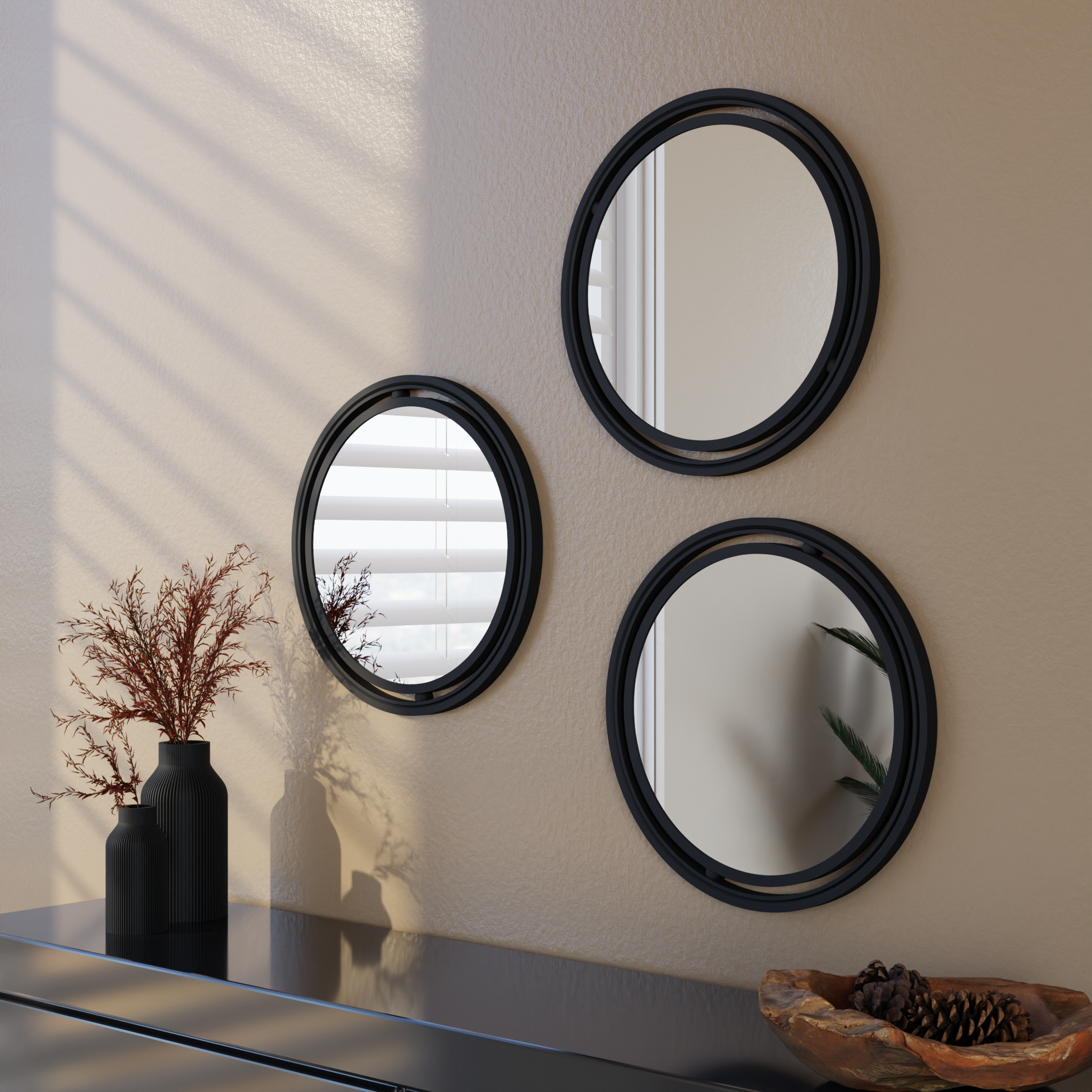 SET OF 3 GLOBE Mirror - Tampa Home & Garden Store