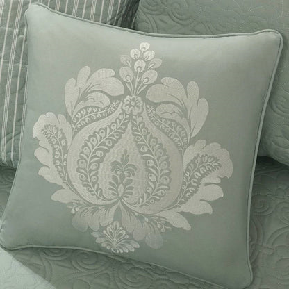 Juego de colcha reversible de 6 piezas para sofá cama, verde espuma de mar, diseño rústico