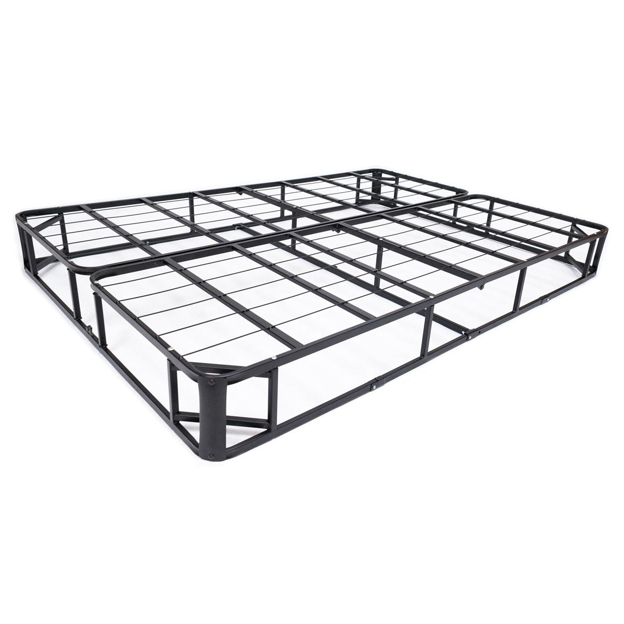 Base para colchón Boxspring de metal tamaño completo con funda de jacquard